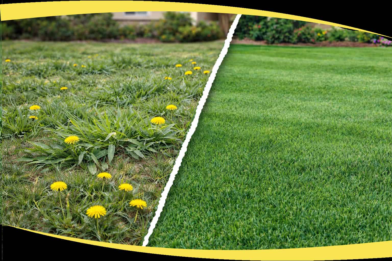 Weed Control before vs after treatment